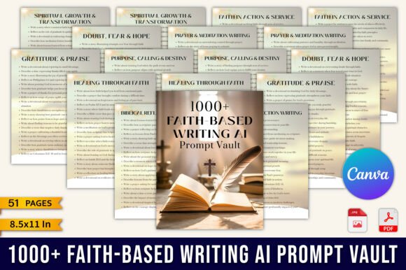 1000 Faith-Based Writing AI Prompt Vault: A Companion for Every Season of Faith
