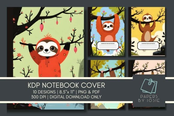 Happy Sloth KDP Notebook Cover: A Strategic Asset for Designers
