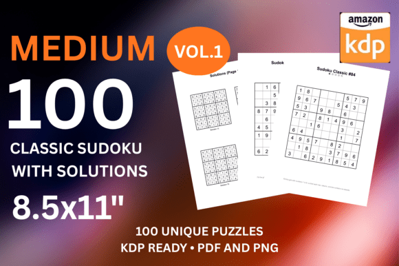 Medium Sudoku Vol 1 - KDP Interior