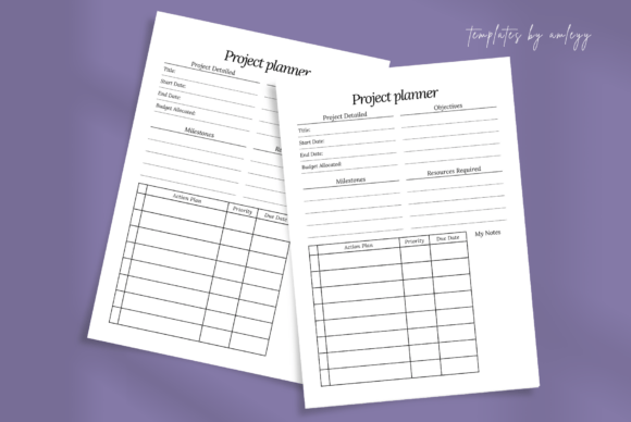 Minimal Project Planner Template: Focused Productivity