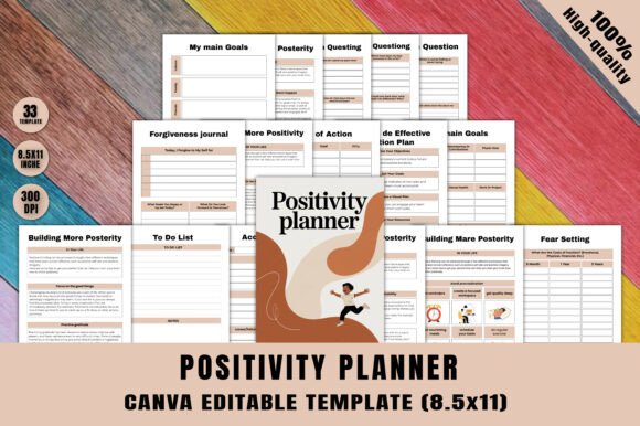 Positivity Planner: A Thoughtful KDP Interior for Modern Creators